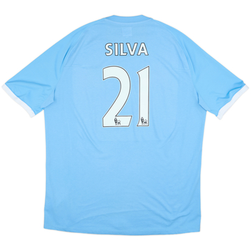 2010-11 Manchester City Home Shirt Silva #21 - 6/10 - (XL)