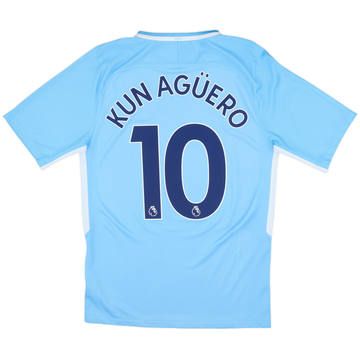 2017-18 Manchester City Home Shirt Kun Aguero #10 - 5/10 - (S)