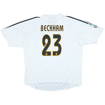 2004-05 Real Madrid Home Shirt Beckham #23 - 8/10 - (XL)