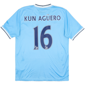 2013-14 Manchester City Home Shirt Kun Aguero #16 - 7/10 - (M)
