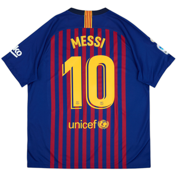 2018-19 Barcelona Home Shirt Messi #10 - 8/10 - (XL)