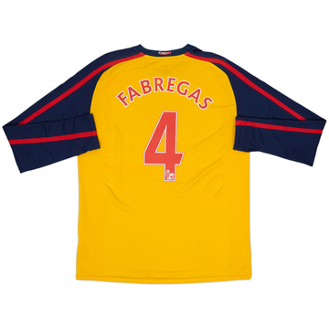2008-09 Arsenal Away L/S Shirt Fabregas #4 - 7/10 - (L)