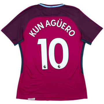 2017-18 Manchester City Away Shirt Kun Aguero #10 - 10/10 - (Women's L)
