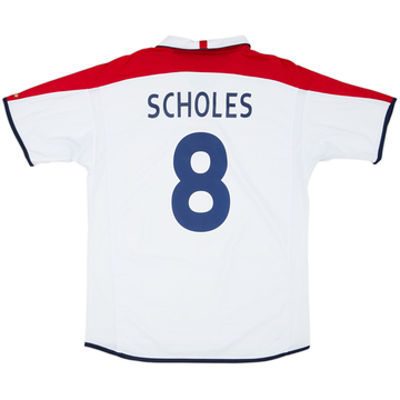 2003-05 England Home Shirt Scholes #8 - 7/10 - (XL)