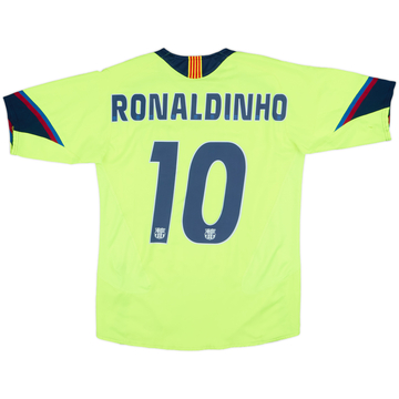 2005-06 Barcelona Away Shirt Ronaldinho #10 - 7/10 - (S)