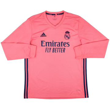 2020-21 Real Madrid Away L/S Shirt - 8/10 - (L)