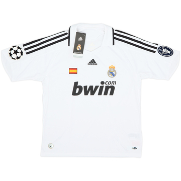 2008-09 Real Madrid CL Home Shirt (M.Boys)