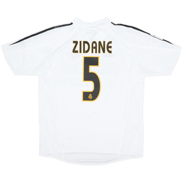 2004-05 Real Madrid Home Shirt Zidane #5 (XL.Boys)