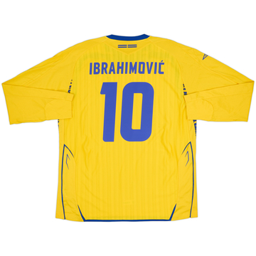 2007-09 Sweden Home L/S Shirt Ibrahimovic #10 - 5/10 - (XL)