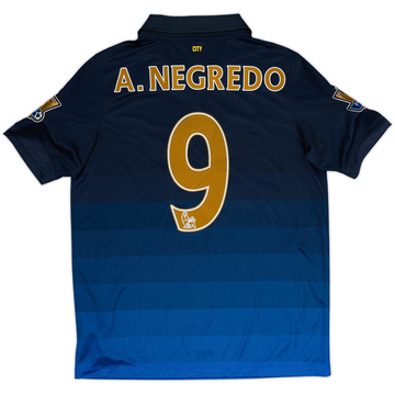 2014-15 Manchester City Away Shirt A.Negredo #9 (XL.Boys)