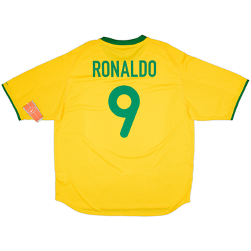 2000-02 Brazil Home Shirt Ronaldo #9 (XXL)