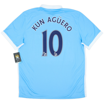 2015-16 Manchester City Home Shirt Kun Aguero #10 (XL)