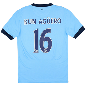 2014-15 Manchester City Home Shirt Kun Aguero #16 (S)