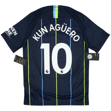 2018-19 Manchester City Away Shirt Kun Aguero #10 (S)