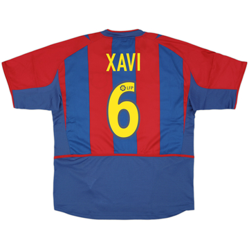 2002-03 Barcelona Home Shirt Xavi #6 (XL)
