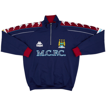 1997-99 Manchester City Kappa 1/4 Zip Drill Top - 9/10 - (XL)