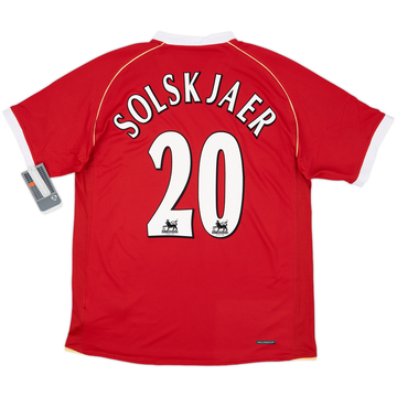 2006-07 Manchester United Home Shirt Solskjaer #20 (L)