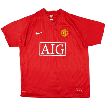 2007-09 Manchester United Home Shirt - 4/10 - (L)