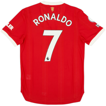 Camiseta auténtica de local del Manchester United 2021-22 Ronaldo #7 (S)