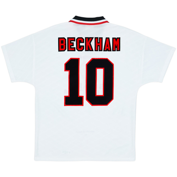 1996-97 Manchester United Away Shirt Beckham #10 - 8/10 - (L)