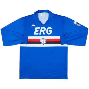 1989-90 Sampdoria Camiseta Local Manga Larga - 7/10 - (XL)