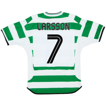 2001-03 Celtic Home Shirt Larsson #7 - 8/10 - (M)