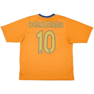 2006-08 Barcelona Basic Away Shirt Ronaldinho #10 - 9/10 - (XL)
