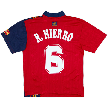 1996-98 Spain Home Shirt R.Hierro #6 - 8/10 - (M)