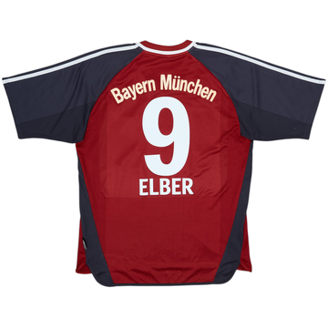 2001-02 Bayern Munich Home Shirt Elber #9 - 7/10 - (M)