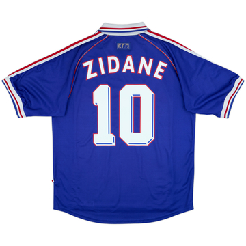 1998-00 France Home Shirt Zidane #10 - 8/10 - (XL)