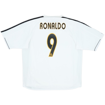 2003-04 Real Madrid Player Issue Home Shirt Ronaldo #9 - 7/10 - (L)