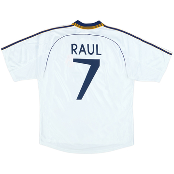 1998-00 Real Madrid Home Shirt Raul #7 - 9/10 - (L)