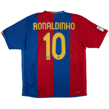2006-07 Barcelona Home Shirt Ronaldinho #10 - 9/10 - (XL)