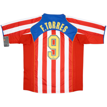 2004-05 Atletico Madrid Player Issue Home Shirt Torres #9 (XL)