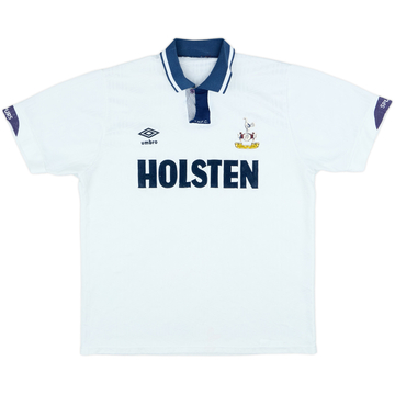 1991-93 Tottenham Home Shirt - 7/10 - (L)