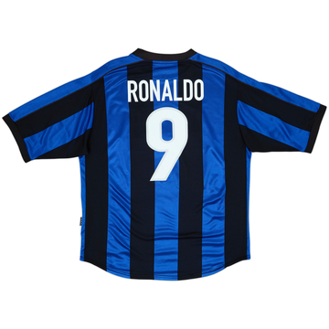 1999-00 Inter Milan Home Shirt Ronaldo #9 - 8/10 - (L)