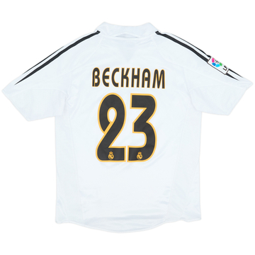 2004-05 Real Madrid Home Shirt Beckham #23 - 7/10 - (L.Boys)