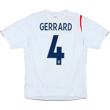2005-07 England Home Shirt Gerrard #4 - 7/10 - (L)