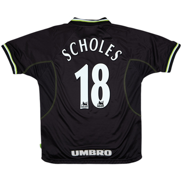 1998-99 Manchester United Third Shirt Scholes #18 - 8/10 - (L)