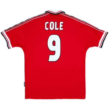 1998-00 Manchester United Home Shirt Cole #9 - 8/10 - (XL)