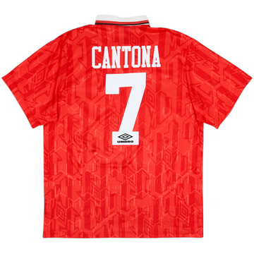 1992-94 Manchester United Home Shirt Cantona #7 - 8/10 - (XL)