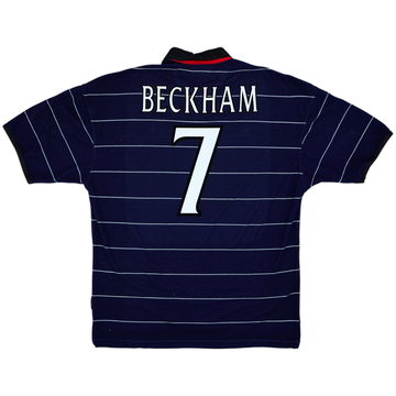 1999-00 Manchester United Away Shirt Beckham #7 - 8/10 - (XL)