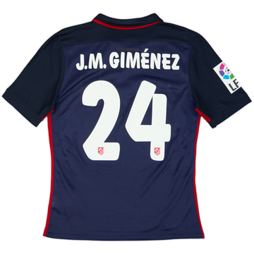 2015-16 Atletico Madrid Authentic Away Shirt J.M.Gimenez #24 - 9/10 - (M)