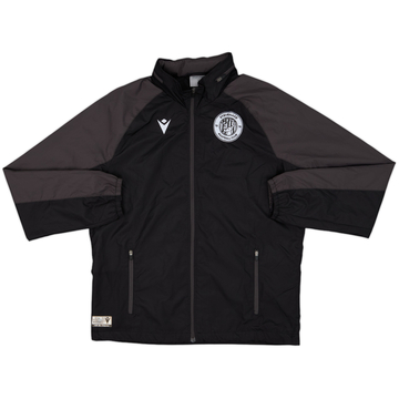 2019-20 Stevenage Macron Hooded Rain Jacket - 8/10 - (S)