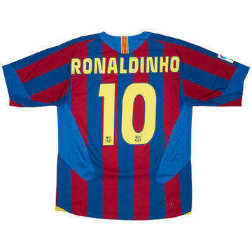 2005-06 Barcelona Home Shirt Ronaldinho #10 - 6/10 - (M)