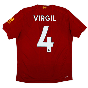 2019-20 Liverpool Home Shirt Virgil #4 - 6/10 - (S)