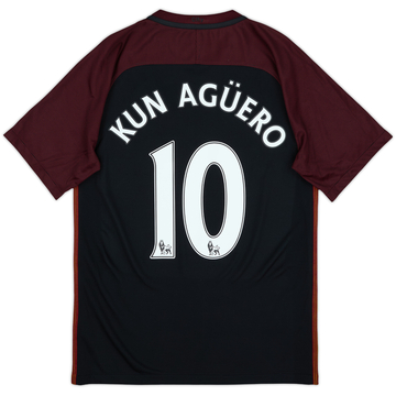 2016-17 Manchester City Away Shirt Kun Aguero #10 - 10/10 - (S)