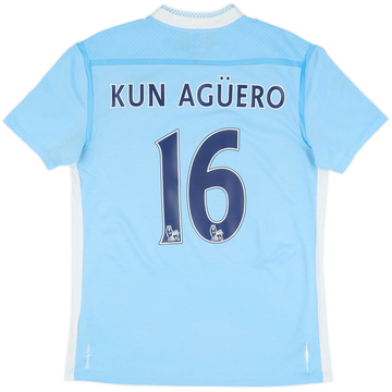 2011-12 Manchester City Home Shirt Kun Aguero #16 - 7/10 - (M)