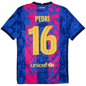 2021-22 Barcelona Third Shirt Pedri #16 - 9/10 - (S)