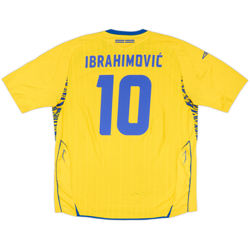 2007-09 Sweden Home Shirt Ibrahimovic #10 - 7/10 - (XXL)